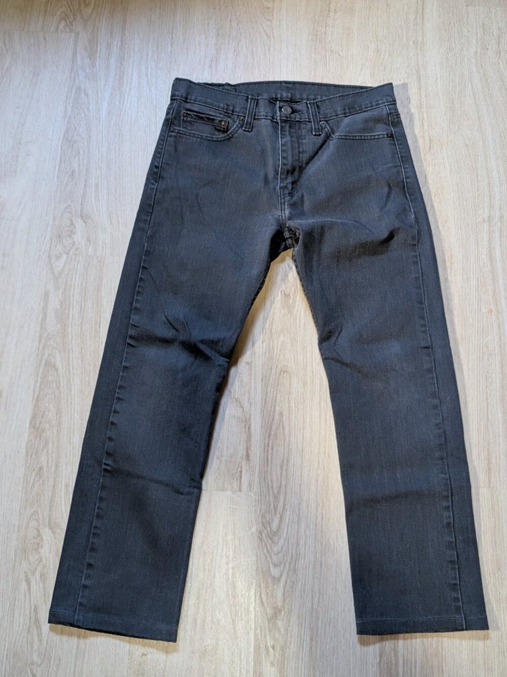 Men's Levi's 513 Charcoal Slim Straight Fit Jeans Size 31x32